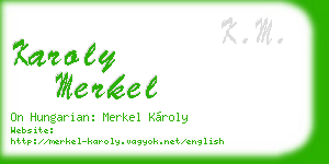 karoly merkel business card