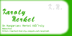 karoly merkel business card